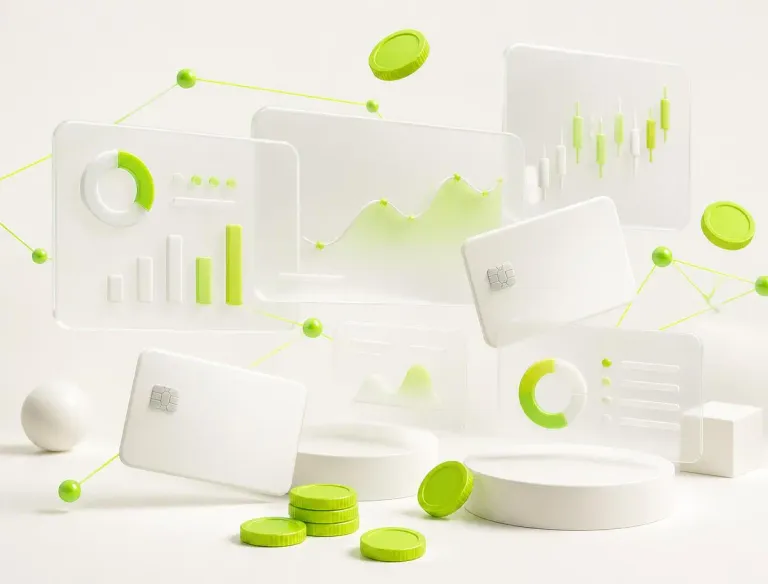 Businesses connected through international payment flows, dashboards and currencies